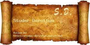 Studer Dorottya névjegykártya